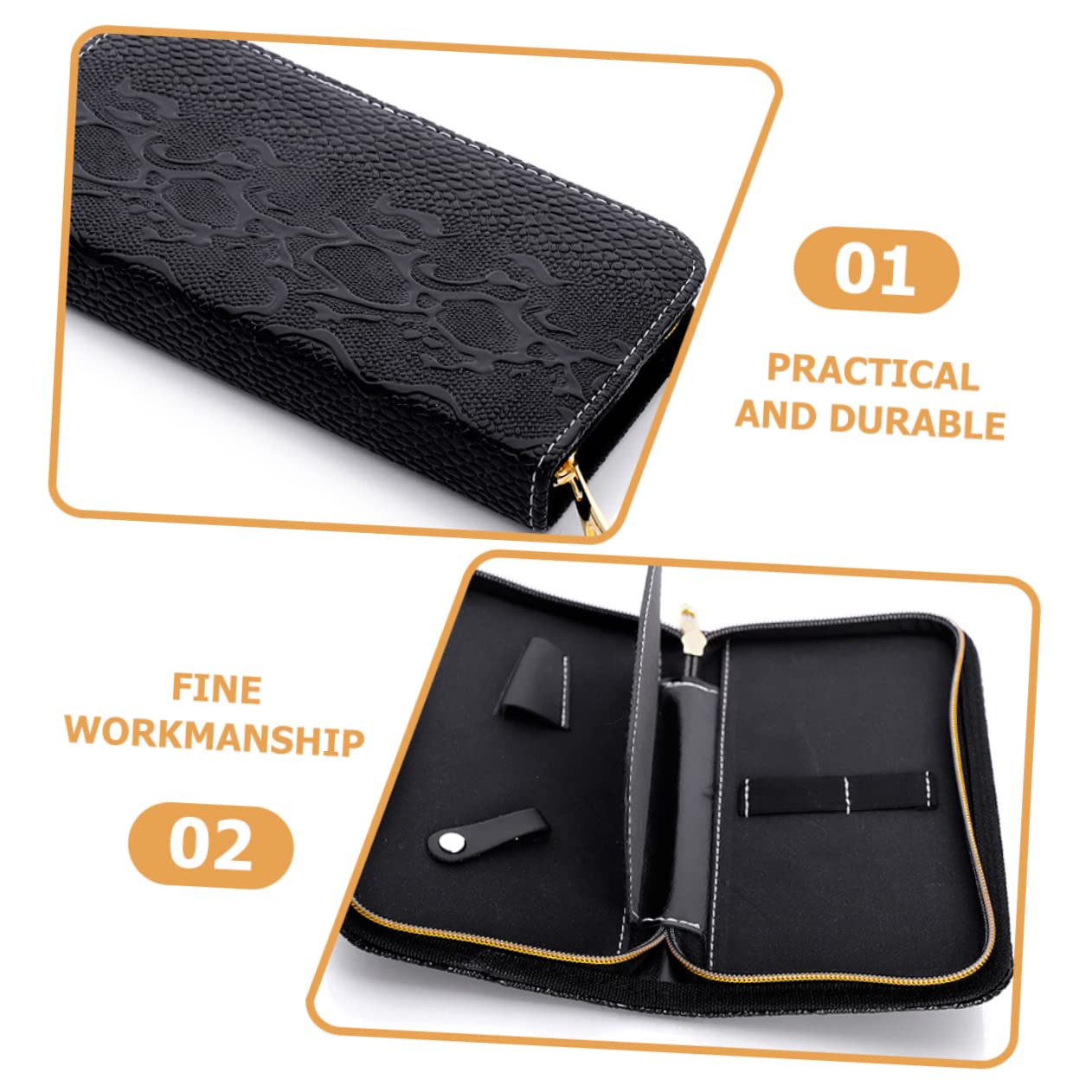 TOVINANNA Hair Stylist Scissor Case Barber Scissor Bag Comb Organizer Large Capacity Hair Tool Storage Bag