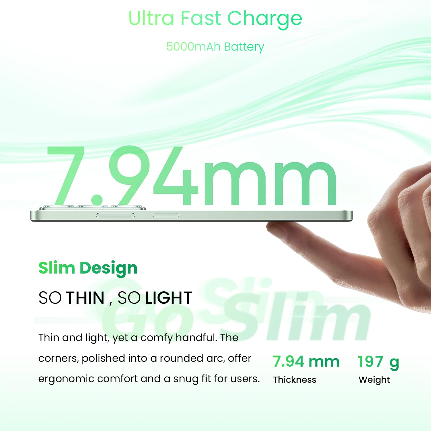 realme 14x 5G Smartphone 8+256GB, Verde Peridoto, Pantalla de 6.67 Pulgadas, Refresco de 120Hz, Batería de 5000mAh, Cámara AI de 50MP, MediaTek Dimensity 6300, Protección ArmorShell, IP64