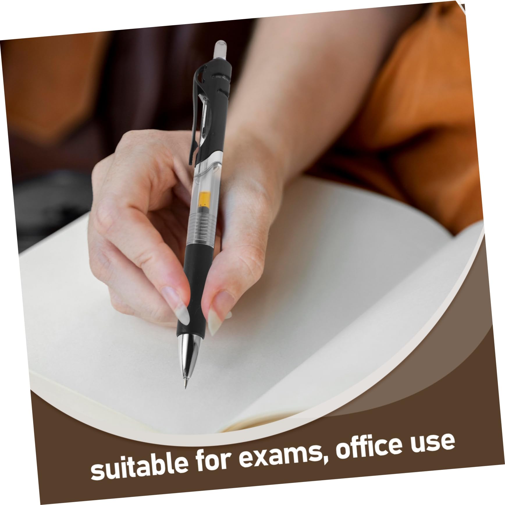 Artibetter 50 Pezzi Penna Gel Nera 0,5mm, Scrittura Fluida e Asciugatura Rapida, Impugnatura Confortevole, per Esami e Firma Documenti