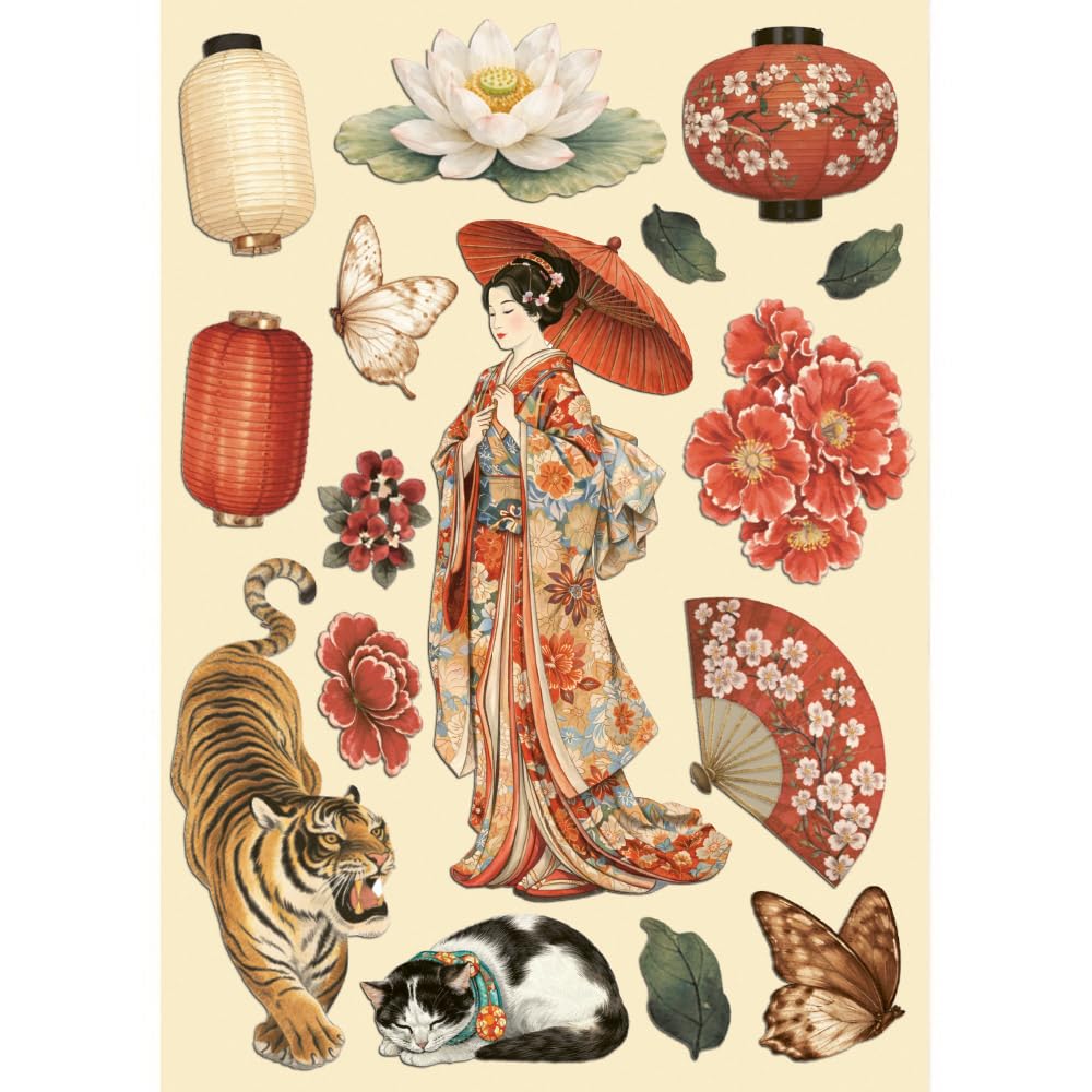 Stamperia Wooden Shapes A5 - Oriental Garden KLSP204