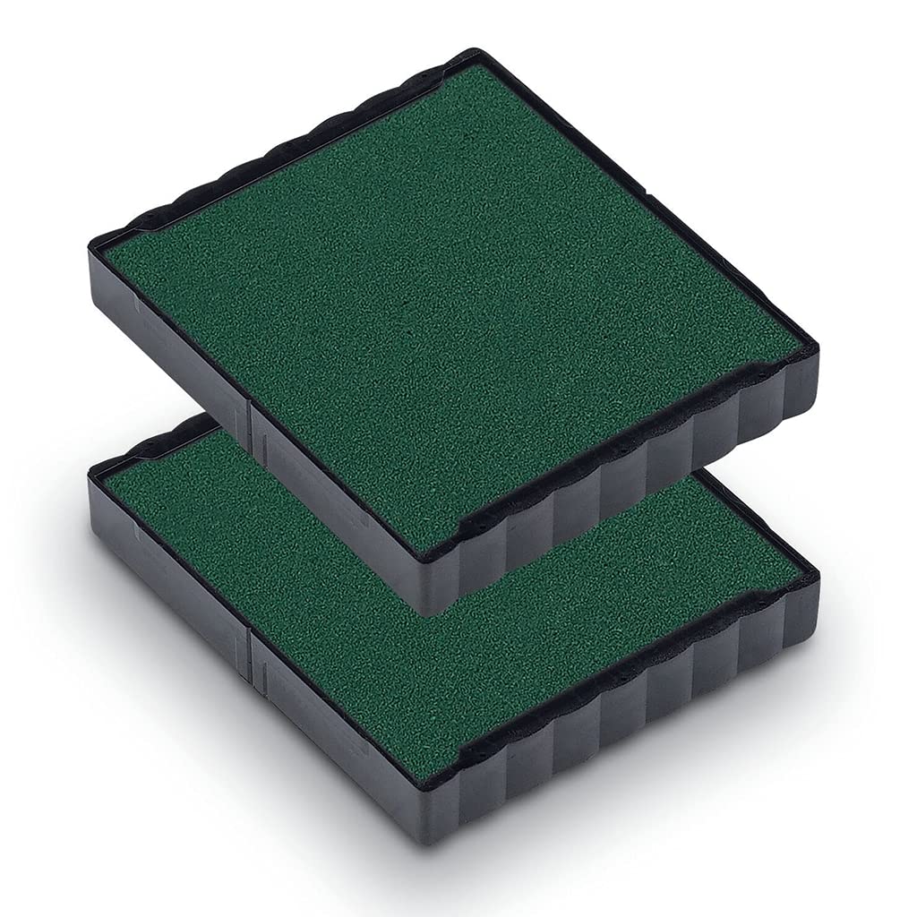 Trodat Replacement Ink Pads 6/4924 - Pack of 2 - Green Ink - For The Printy 4924, 4940, 4724 and 4740