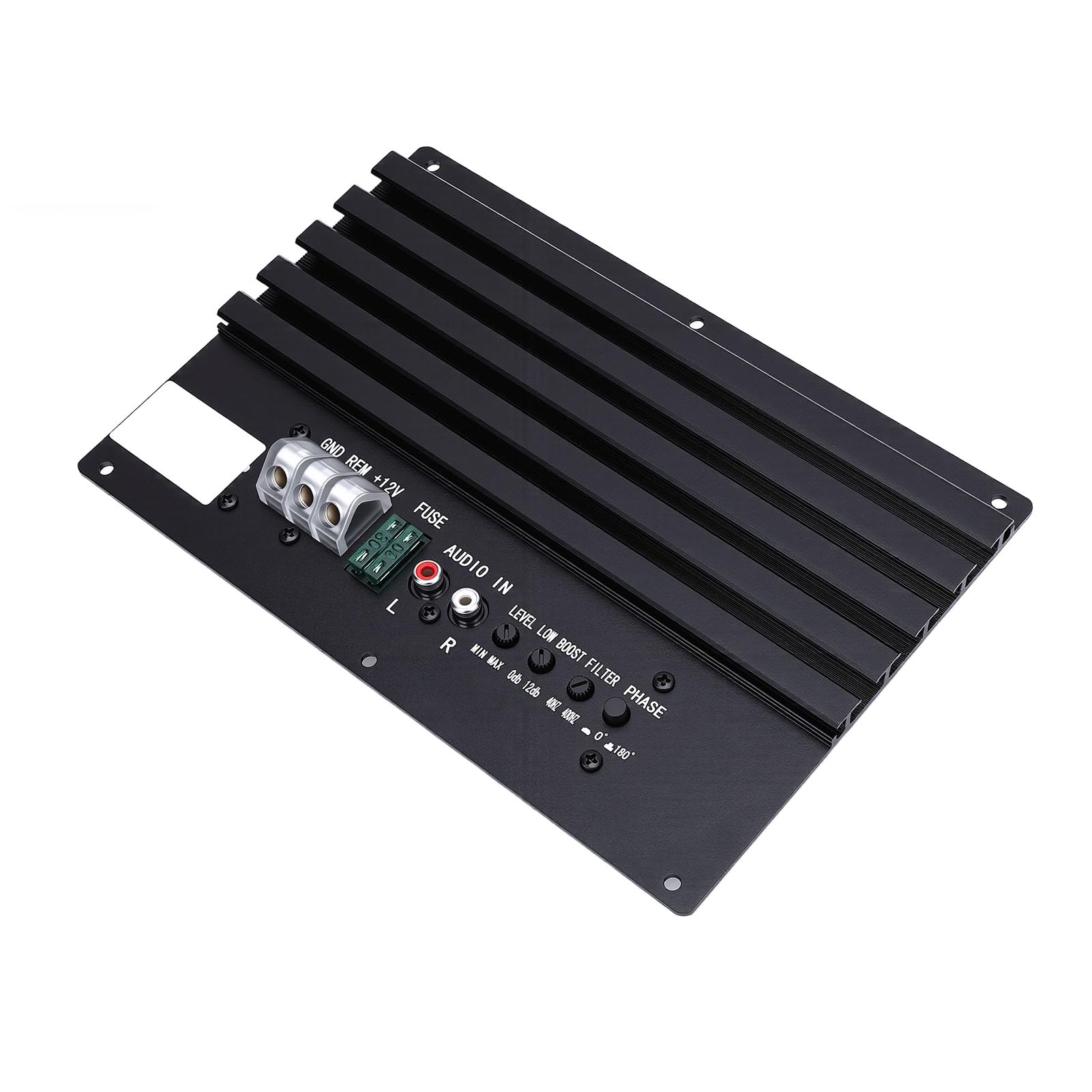 Fockety Amplificador de Coche 800W, Altavoz Subwoofer con Disipador de