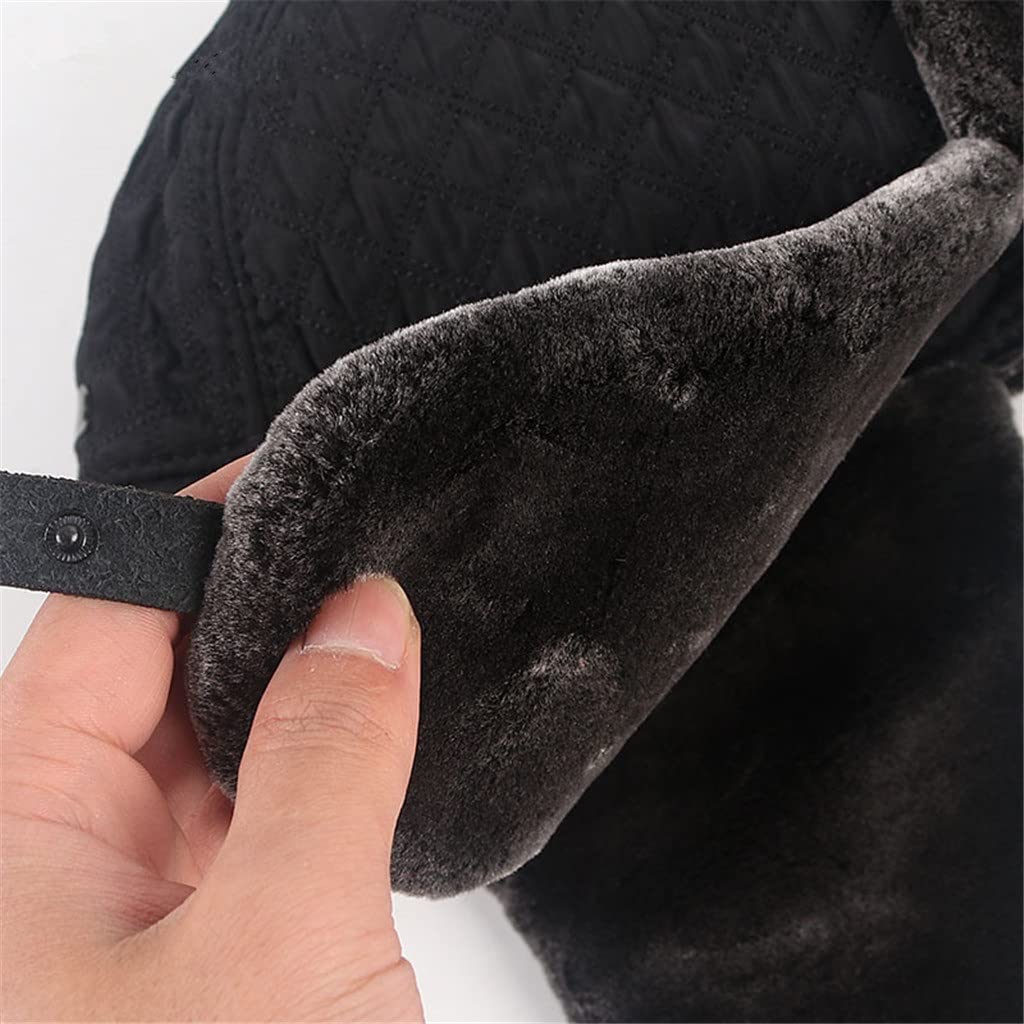 Czapka zimowa męska z nausznikami, czapka z nausznikami, czapka typu bomber, czapka śnieżna męska, czarna (srebrna L (57),srebrna-L (57 (D XL (59)