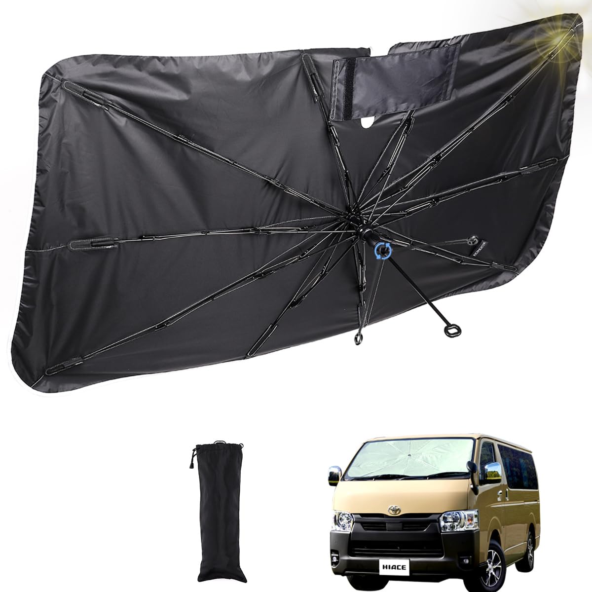 Amazon.co.jp: 強化版（第3世代）車用サンシェード 車 フロント傘型