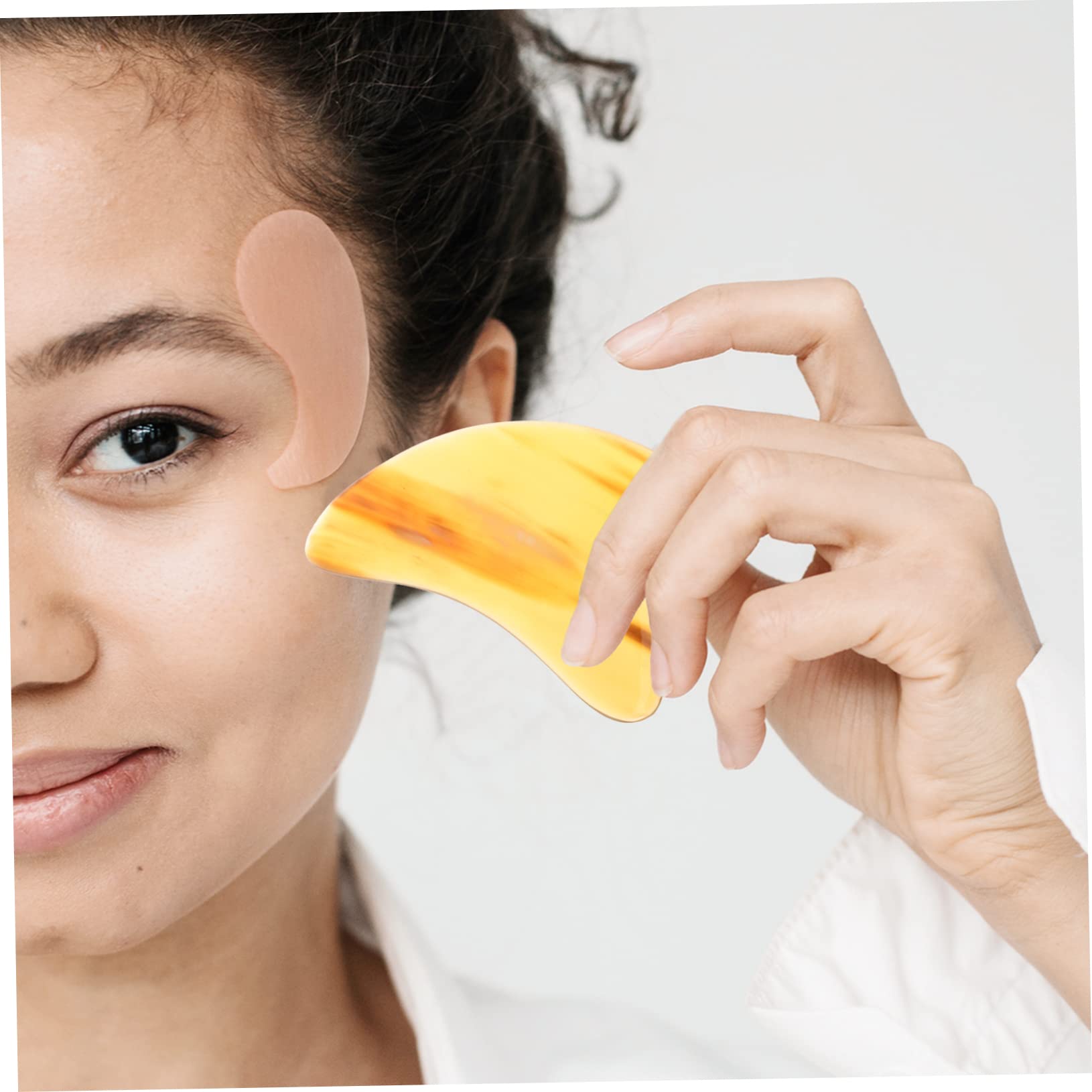 5 Piezas De Herramientas Portátiles De Masaje Facial Gua Sha Con Cuerno Para El Cuidado De La Piel Bordes Suaves Para Principiantes.