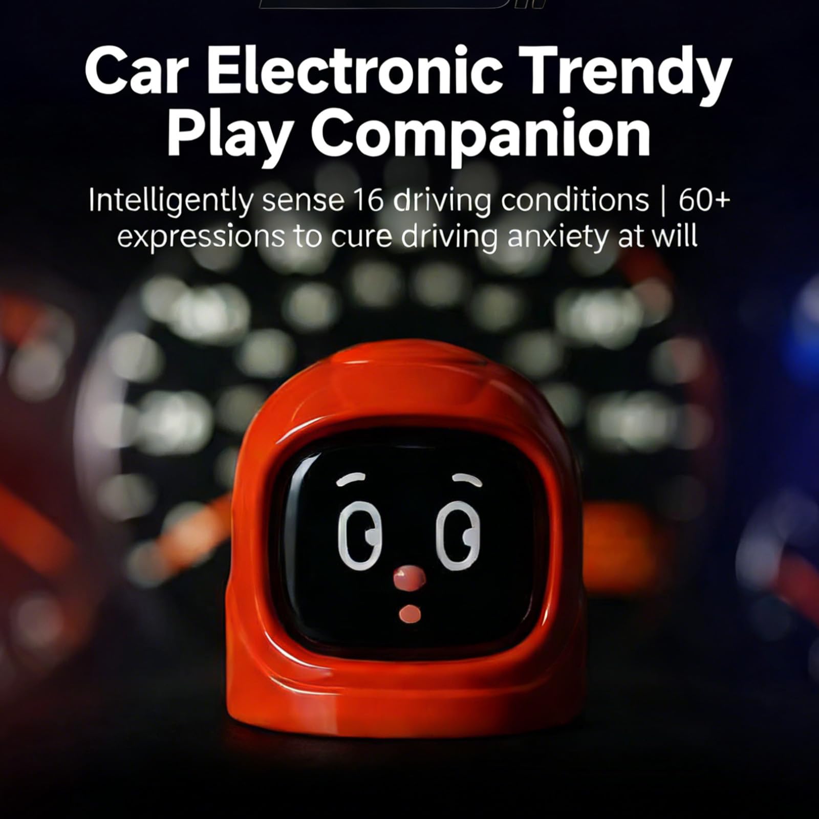 Giocattolo elettronico Robot Gadget automobilistico con Espressione Animata reattiva per giostre Divertenti Esperienza Guida Divertente Robot elettronico interattivo