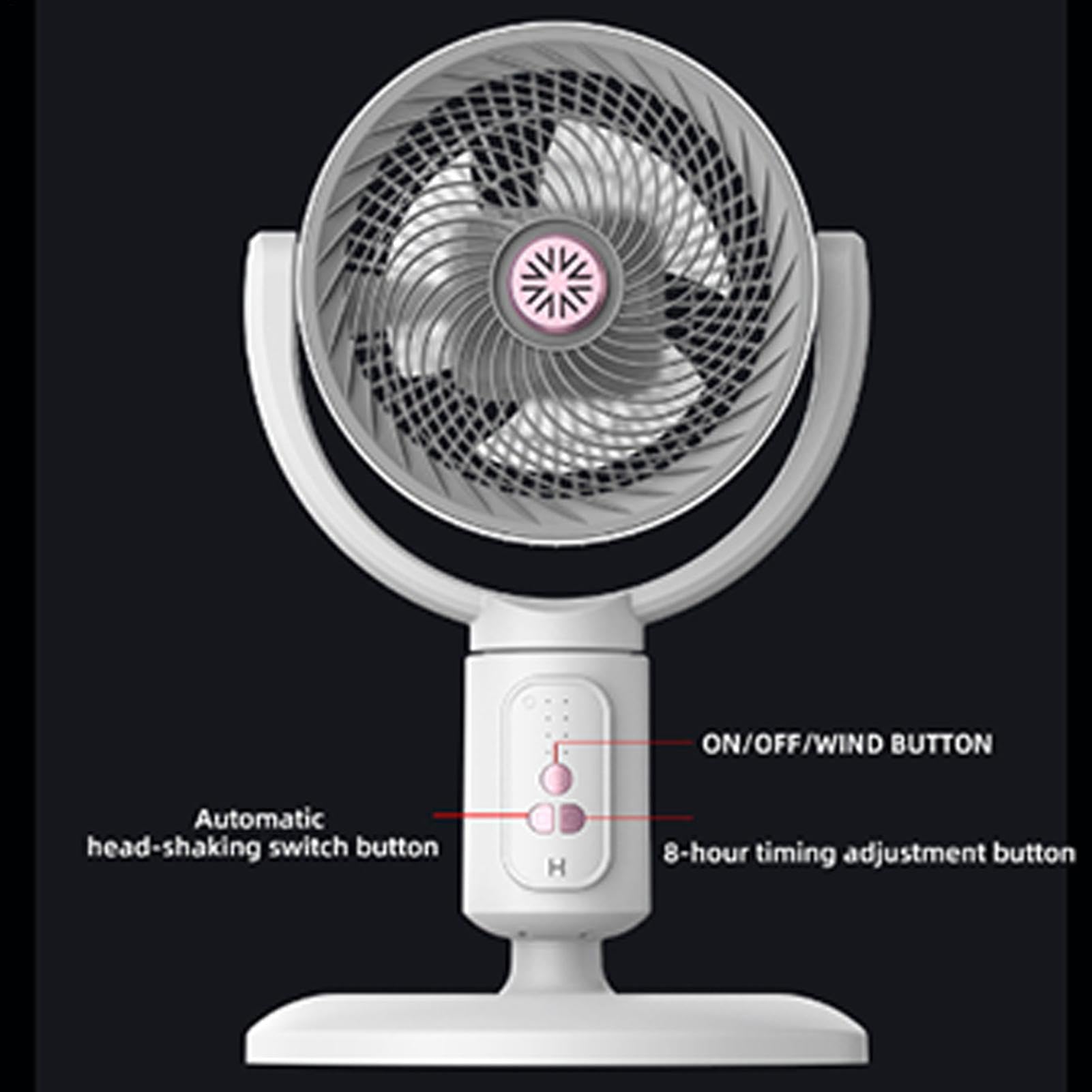 Ventilatore A Piantana Oscillante 5 Velocità Oscillante 180° Altezza | Potente Ventilatore A Pianta Per Camera Da Soggiorno Cucina Ufficio Domestico Dormitorio