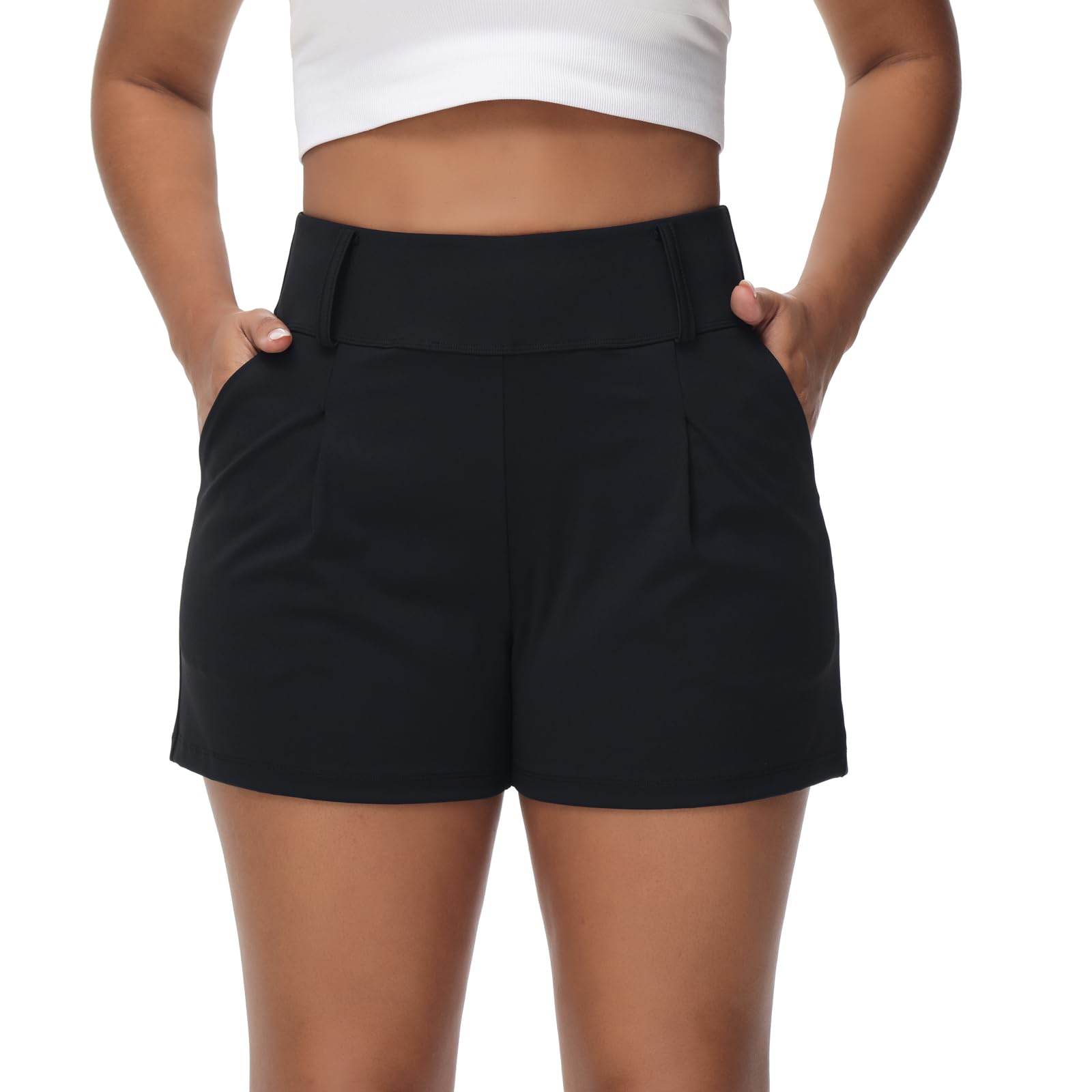 Blaosn Womens Golf Shorts Workout Running Bike Gym Athletic Lounge Work Dress Pants High Waist Cute Clothes Summer Outfits