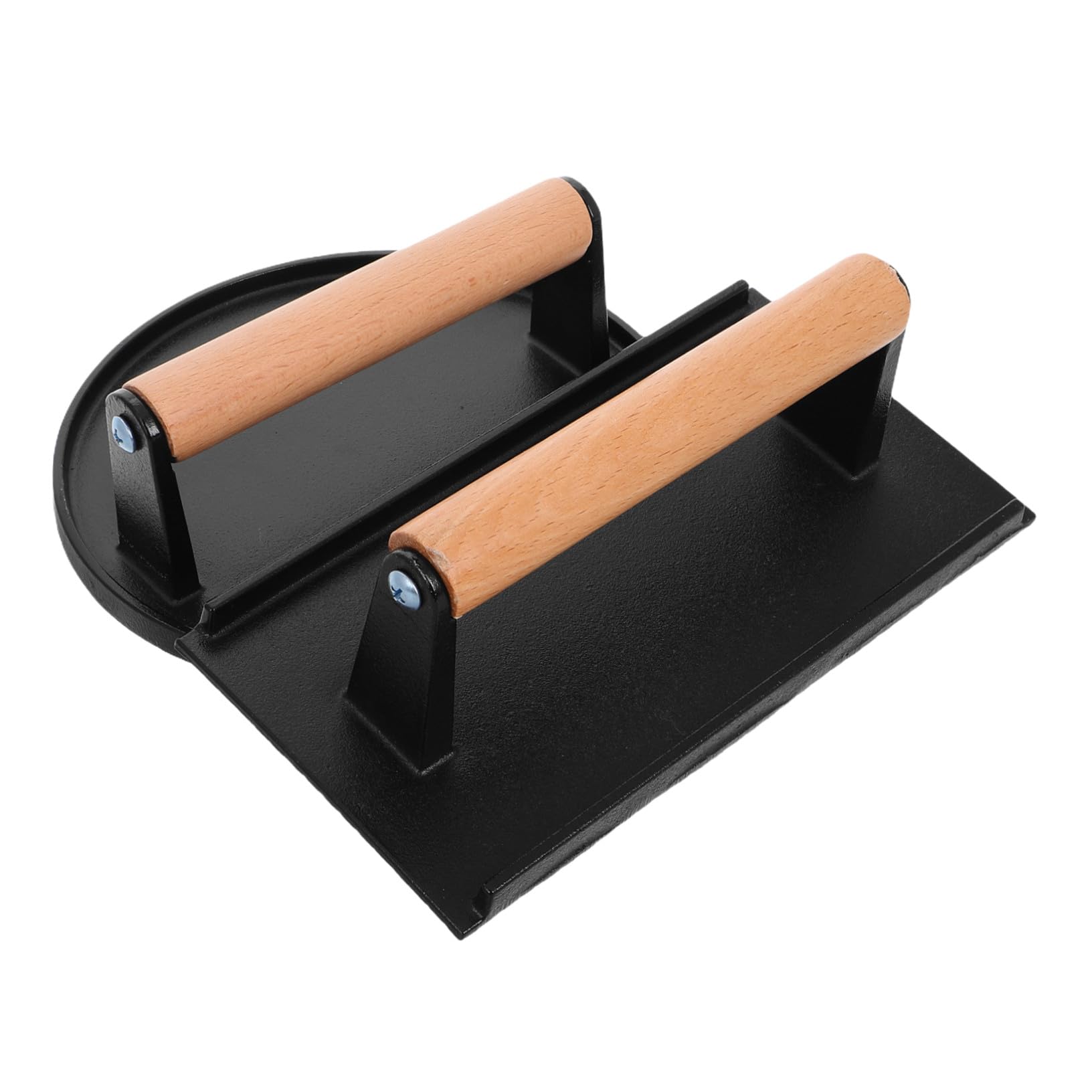 Presse à hamburger en fonte ronde et rectangulaire pour barbecue et sandwich