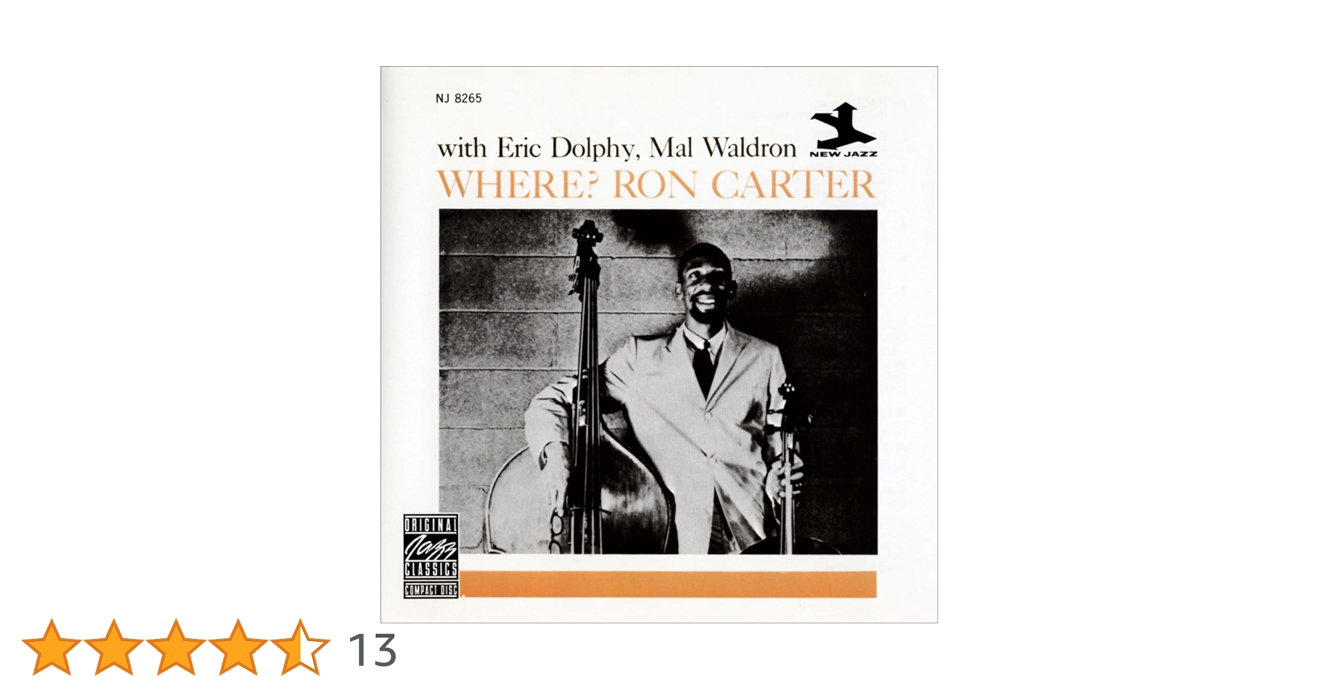 洋楽 Where-Ron Carter-Eric Dolphy-Mal Waldron Ron Carter/Dolphy/Waldron - Where? - Amazon.com Music