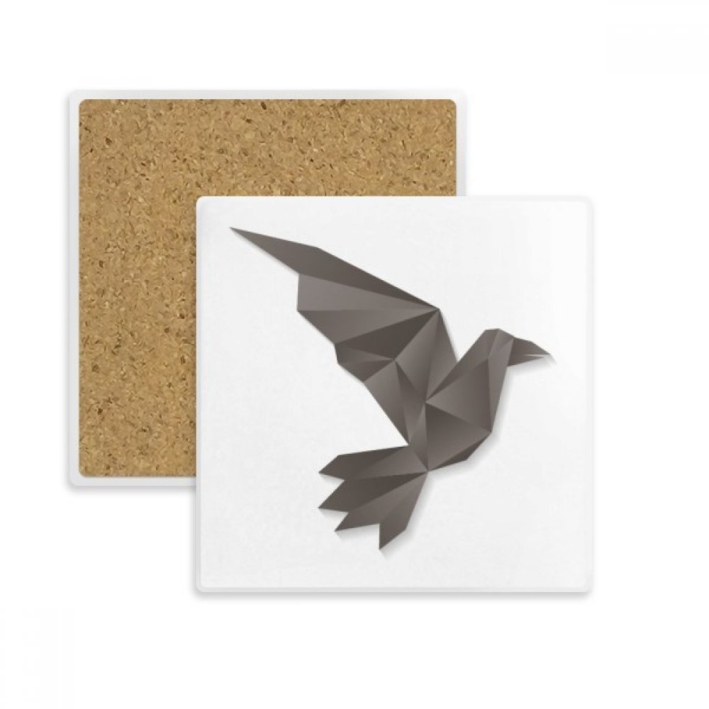 Coaster absorbant en pierre corbeau origami, idée cadeau originale