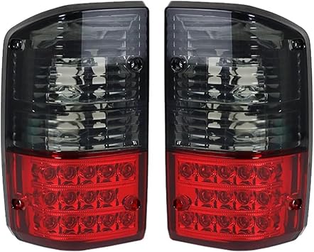 Compatible With Nissan Patrol GQ Y60 GR 1987 1988 1989 1990 1991-1997 Car LED Rear Tail Light Brake Lamp With Bulbs 26550-05J00 26555-05J00Red Smoke