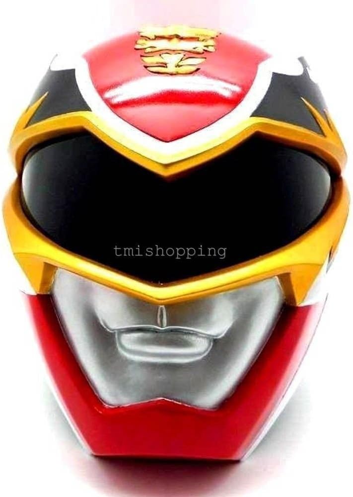 Megaforce Red Mighty Morphin Power Ranger 1:1 Party Costume Cosplay Helmet Mask