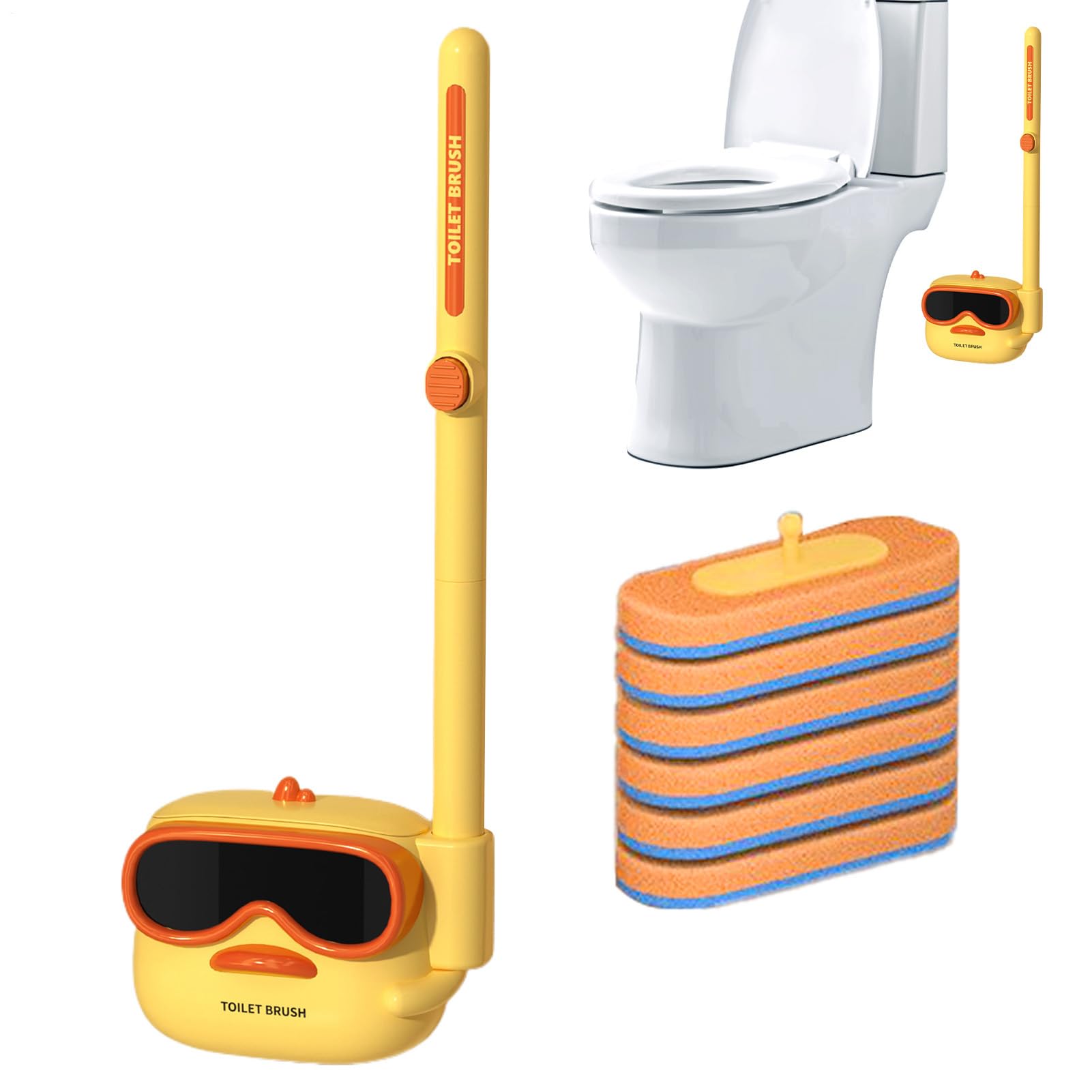 Brosse WC canard pour gagner de la place au sol dans les sanitaires