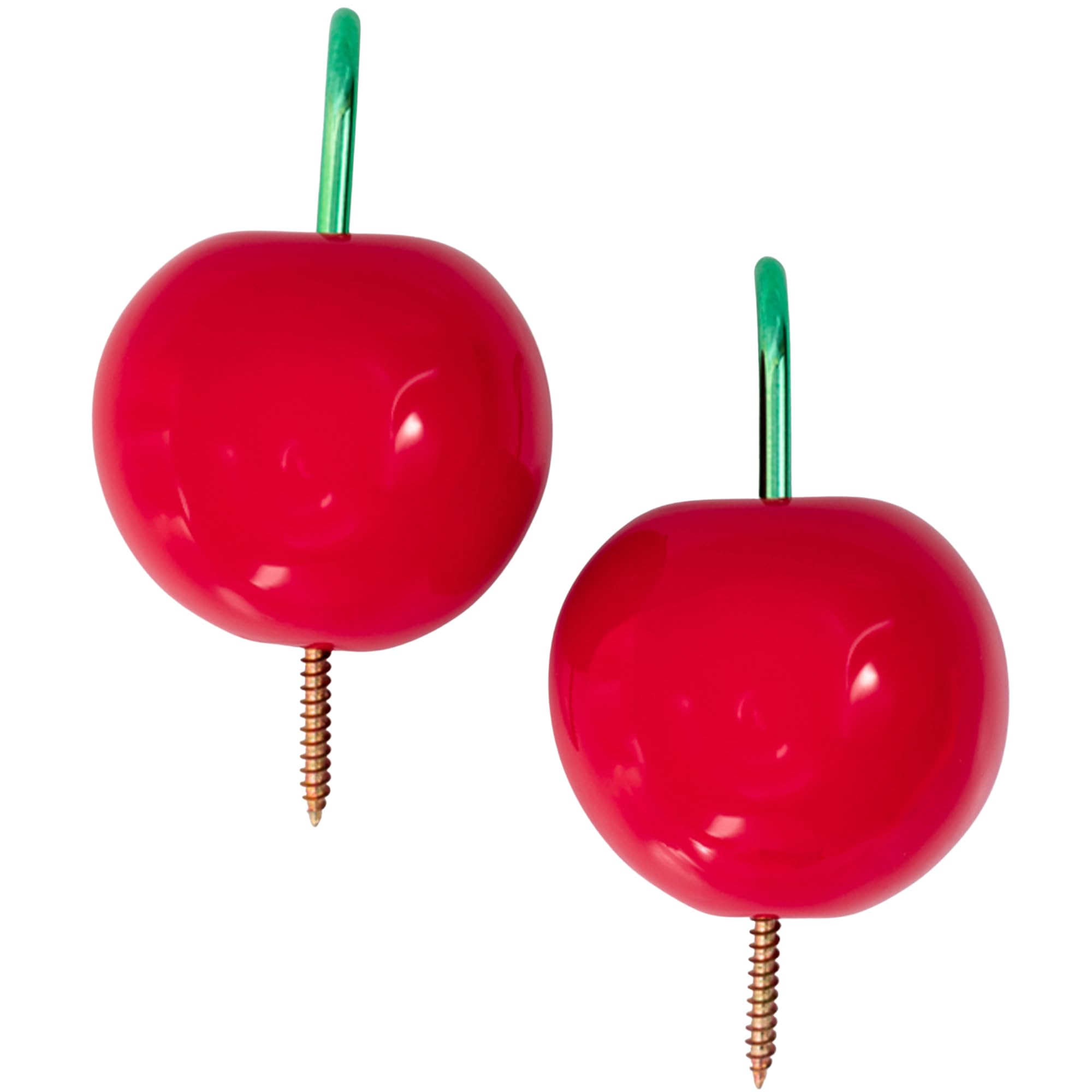 Amazon.com: ban.do Cute 3D Decorative Wall Hooks Set of 2, Cherry