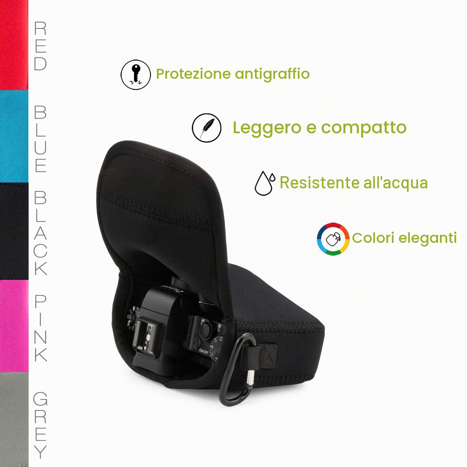 MegaGear Custodia ultra leggera in neoprene per fotocamera compatibile con Canon PowerShot G1X Mark III