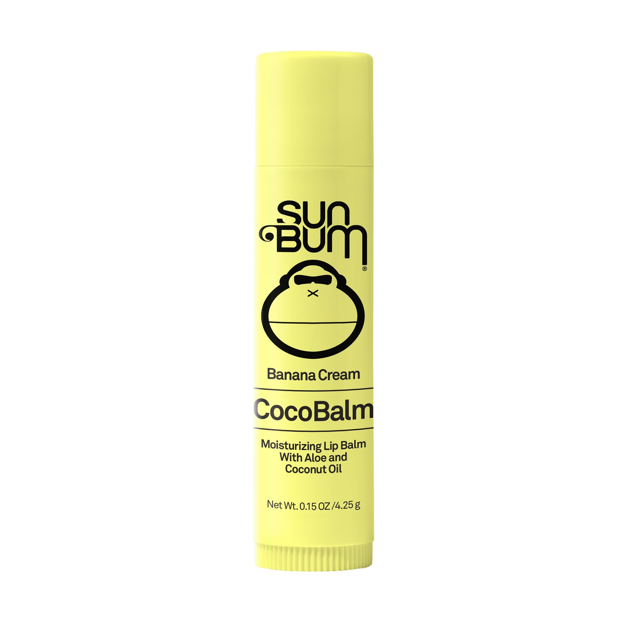 Sun Bum Cocobalm Banana Cream - Hydrating Lip Balm with Coconut Oil and Aloe Vera - 0.15 oz Stick