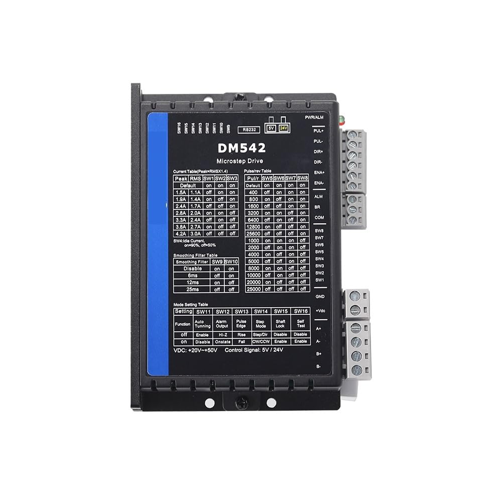 DM542 controlador paso a paso de 2 fases 20-50VDC 1,0-4.2A for controlador de Motor paso a paso NEMA17 NEMA23 42 57 Motor paso a paso