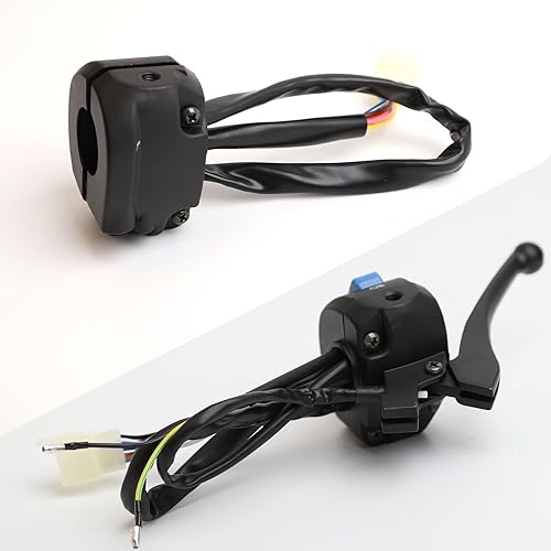 Miniatura 2 de Juego de montaje de control de interruptor de manillar de aluminio de 78 de pulgada y 0.866 in, apto para 139QMB 152QMI 157QMJ GY6 50cc 125cc 150cc