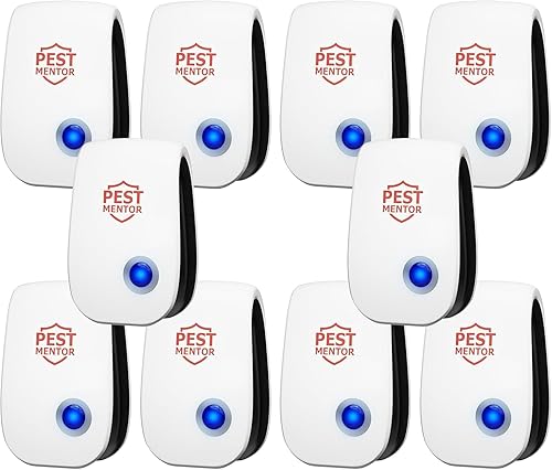 Repelente ultrasónico de plagas, paquete de 10 unidades, control de plagas en interiores, enchufe electrónico para mosquitos, insectos, cucarachas,
