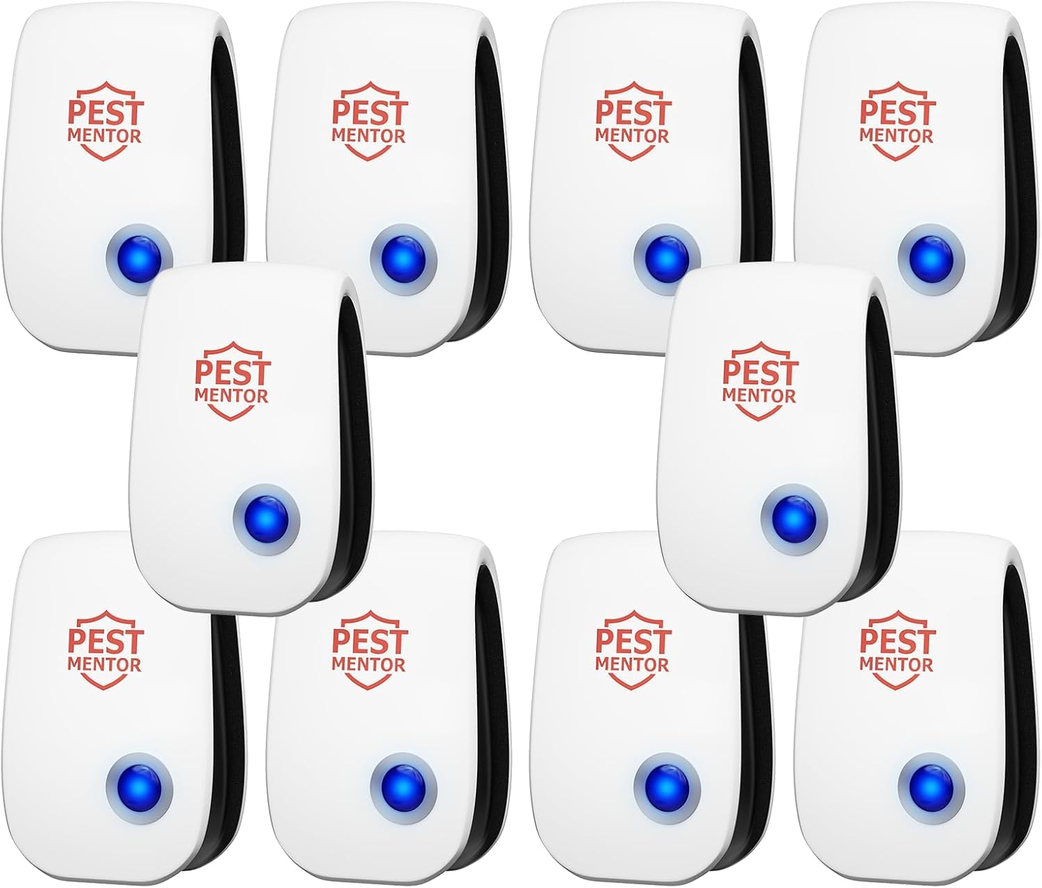 Repelente ultrasónico de plagas, paquete de 10, repelente de ratones, repelente de mosquitos para interiores, repelente electrónico para cucarachas, roedores, ratones, insectos, mosquitos, ratones