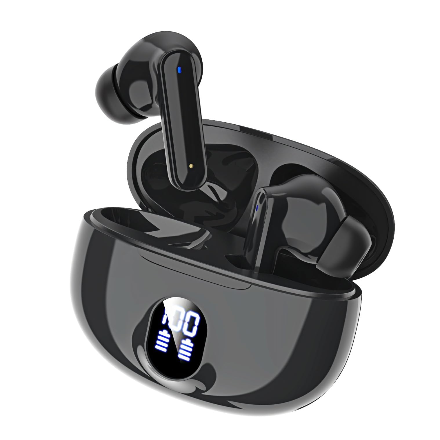 MISSOKIE Wireless Earbuds Bluetooth V5.3 2025 Headphones 36H Playback Deep Bass Stereo Ear Buds with LED Power Display Charging Case IPX5 Waterproof