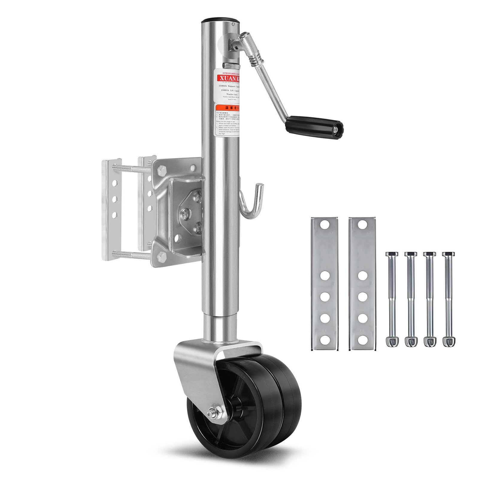 Stützrad 680KG für Anhänger, Wohnwagen & Pferdeanhänger Ø 57mm