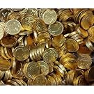 Milk Chocolate Coins 100 Pieces Individually Wrapped Gold Foil Quarter Size