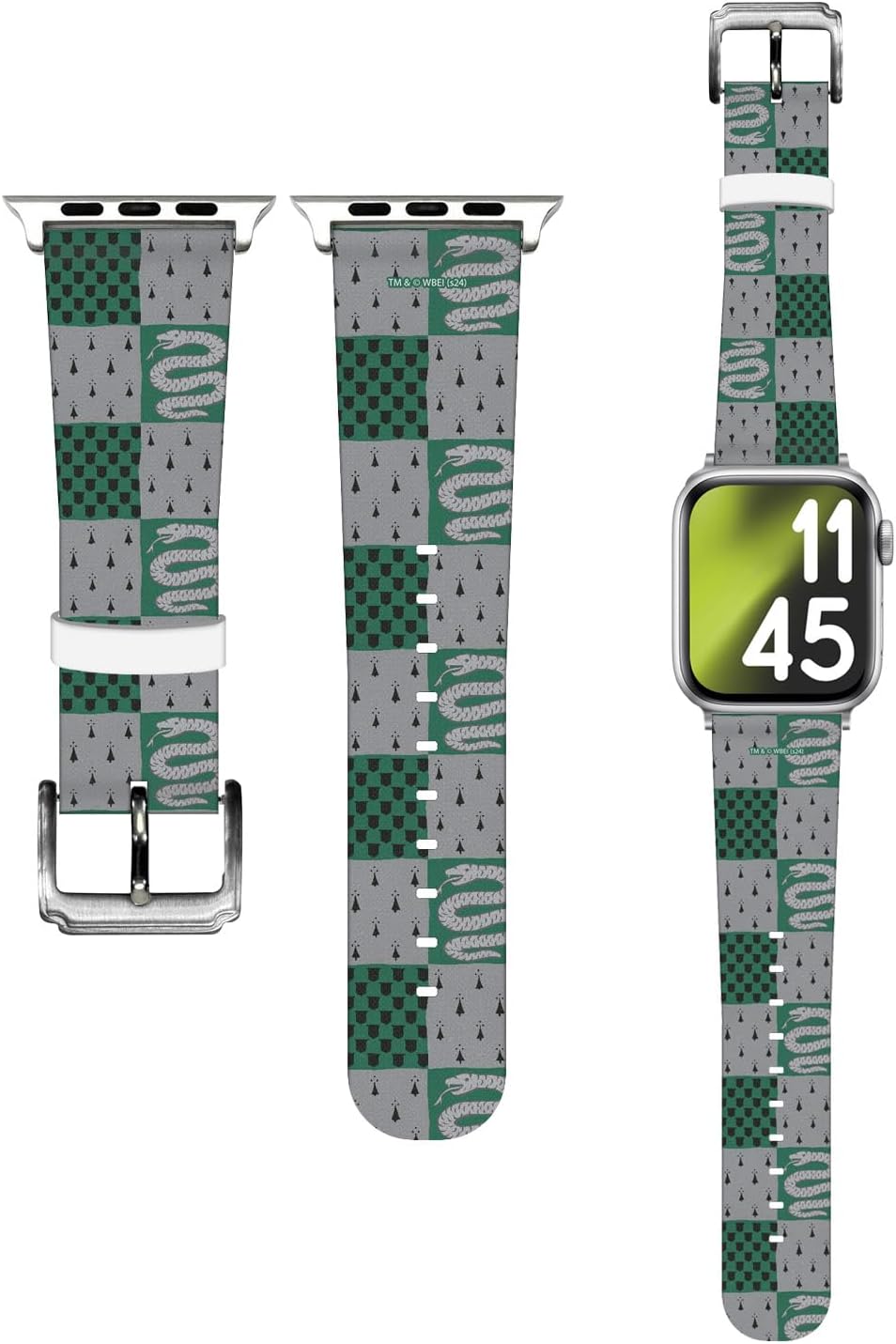 Head Case Designs Officially Licensed Harry Potter Slytherin Sorcerer's Stone III Genuine Leather Watch Strap Compatible with Apple Watch 38/40/41mm