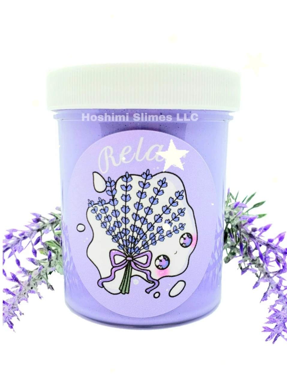Aromatherapy Relax Lavender Handmade Scented Butter Slime 4oz - Hoshimi Slimes