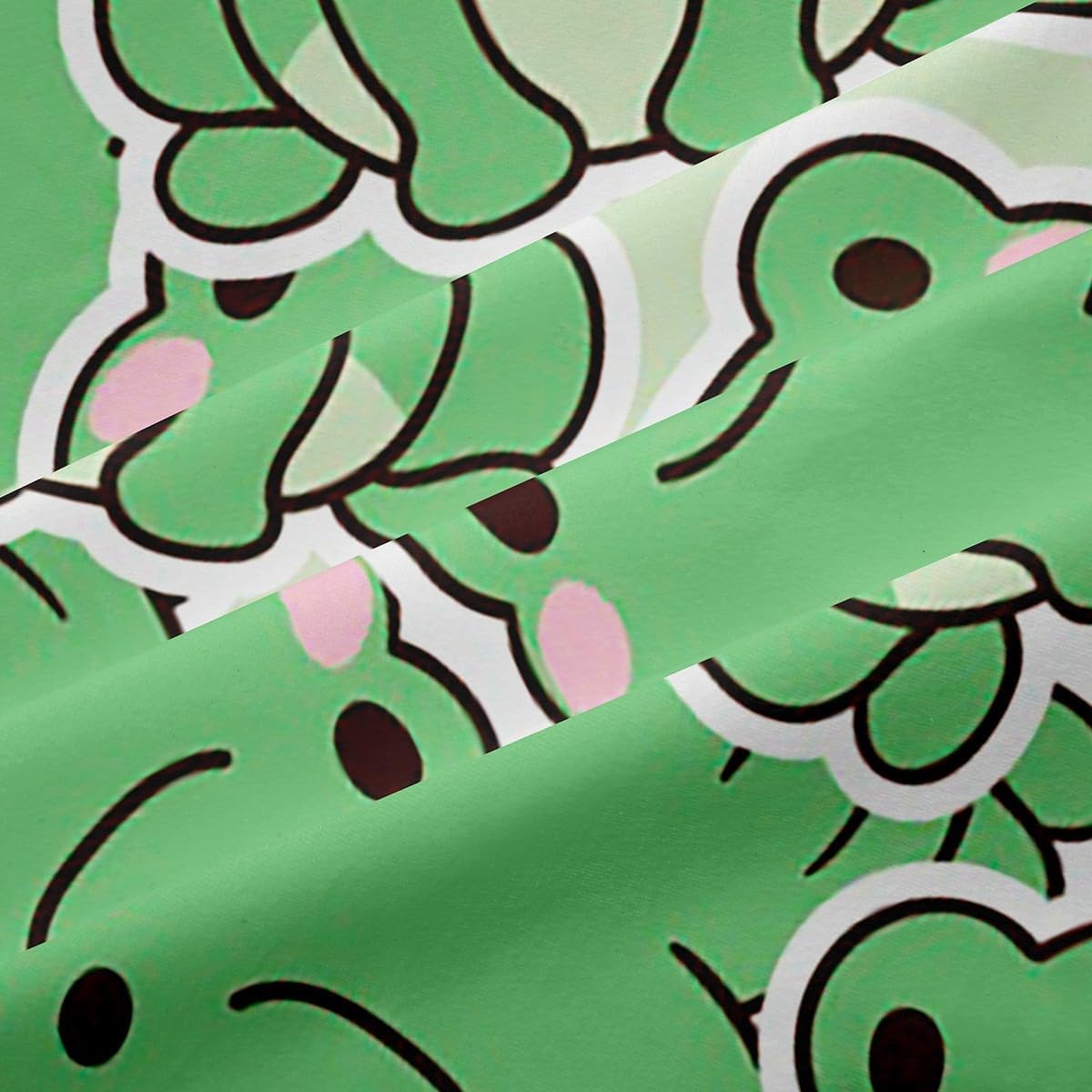 Homewish Cute Frog Window Curtain,Cartoon Animals Curtains for Kids Teens Boys Girls,Summer Natural Window Treatment Curtain Green Watercolor Window Drapes Top 2 Panel Set,42Wx84L