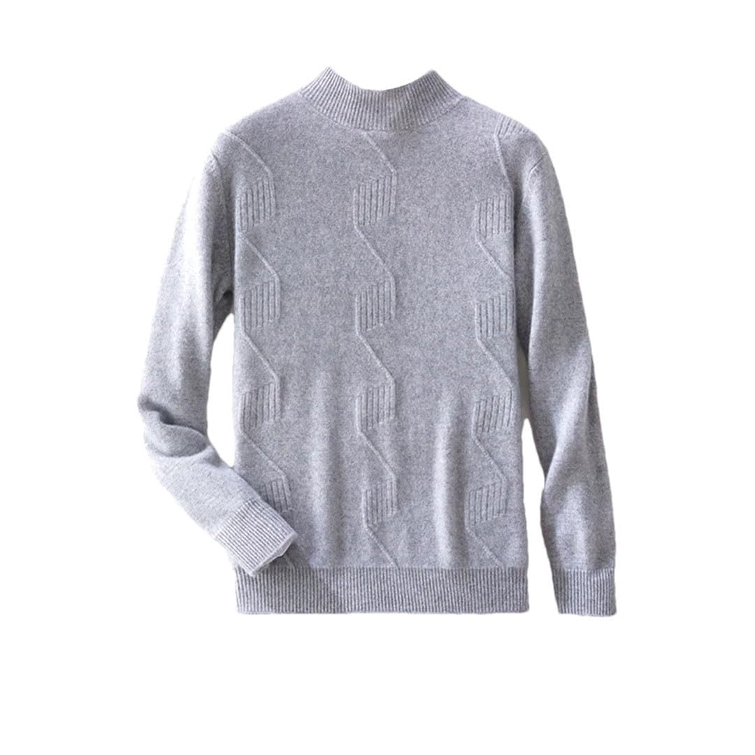 Maglione da uomo in cashmere a collo alto maglione spesso tinta unita lana lavorata a maglia camicia di fondo