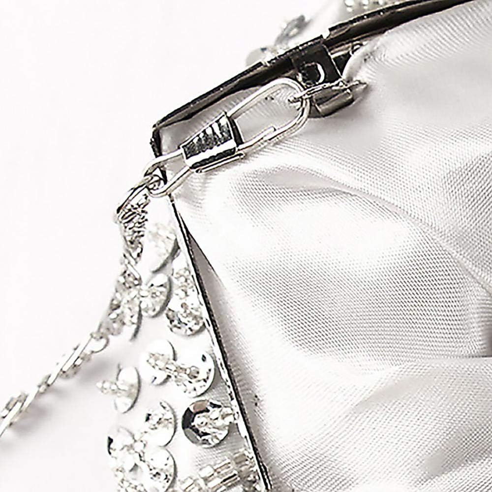 Floral Designer Evening Bag Beaded Sequin Design Vintage Kissing Lock Satin Clutch Purse Bag Wedding Party Clutch - Image 4