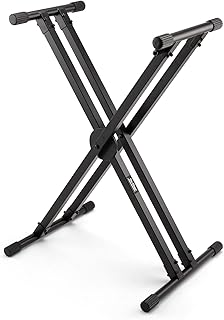OnStage KS8291XX Pro Lok-Tight Double-X Keyboard Stand, Black