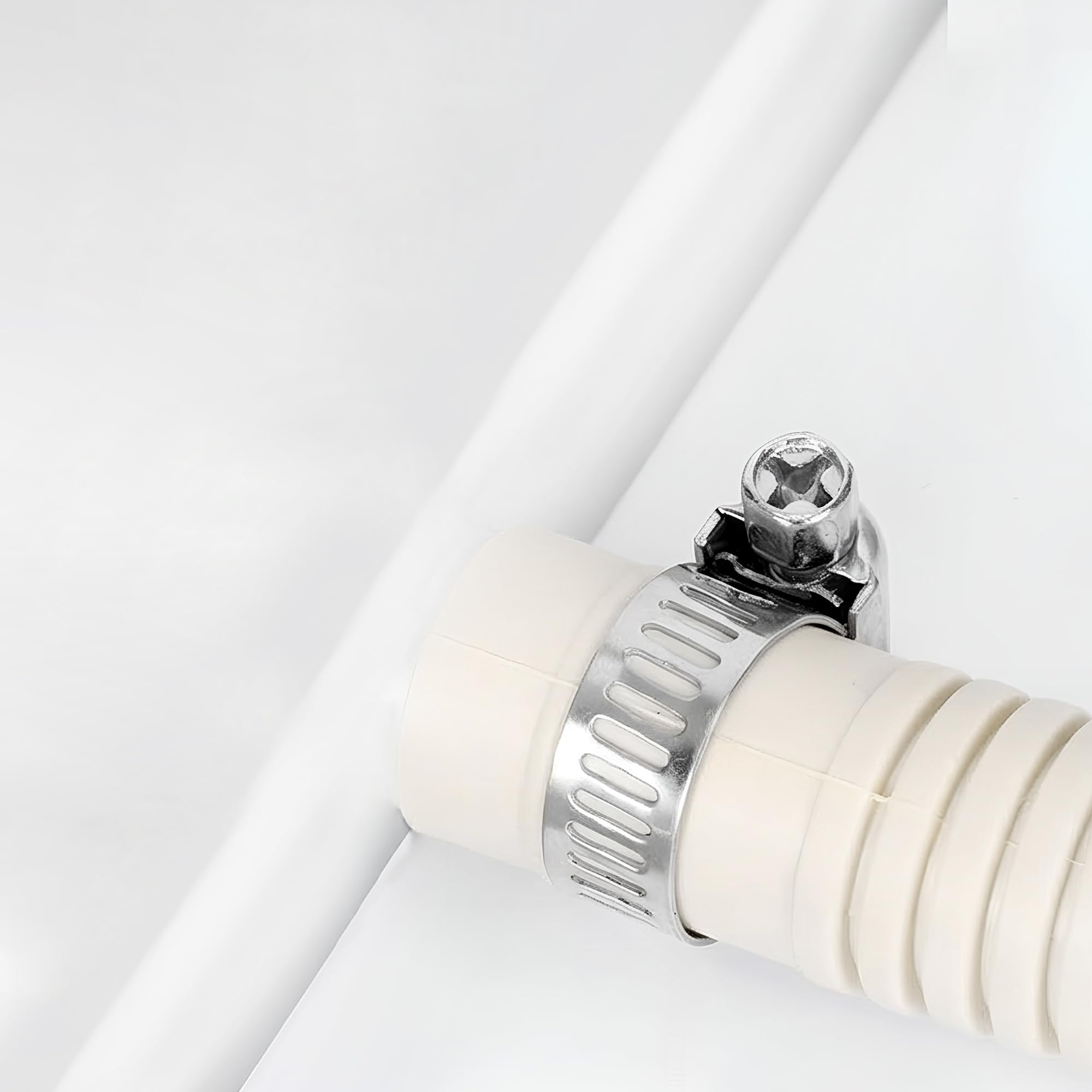 Vassoio di condensazione per aria condizionata, in acciaio inox 304 bianco, per uso esterno, anticorrosione, con tubo di scarico e supporto regolabile, 840 x 390 x 35 mm