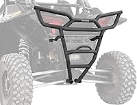 Vista 1 de SuperATV Parachoques trasero para Polaris RZR XP Turbo/RZR XP 4 Turbo 2016-2018, negro antiarrugas, tubo de acero resistente de 1.75 pulgadas