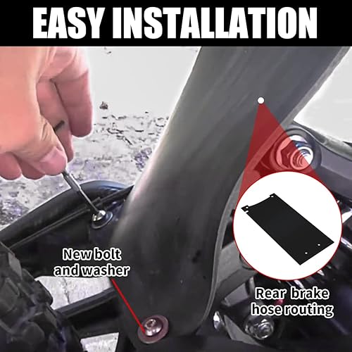 Miniatura 6 de URLWALL Guardabarros trasero más largo, protector de barro trasero mejorado con absorción de golpes, protector de polvo trasero para Sur Ron Light