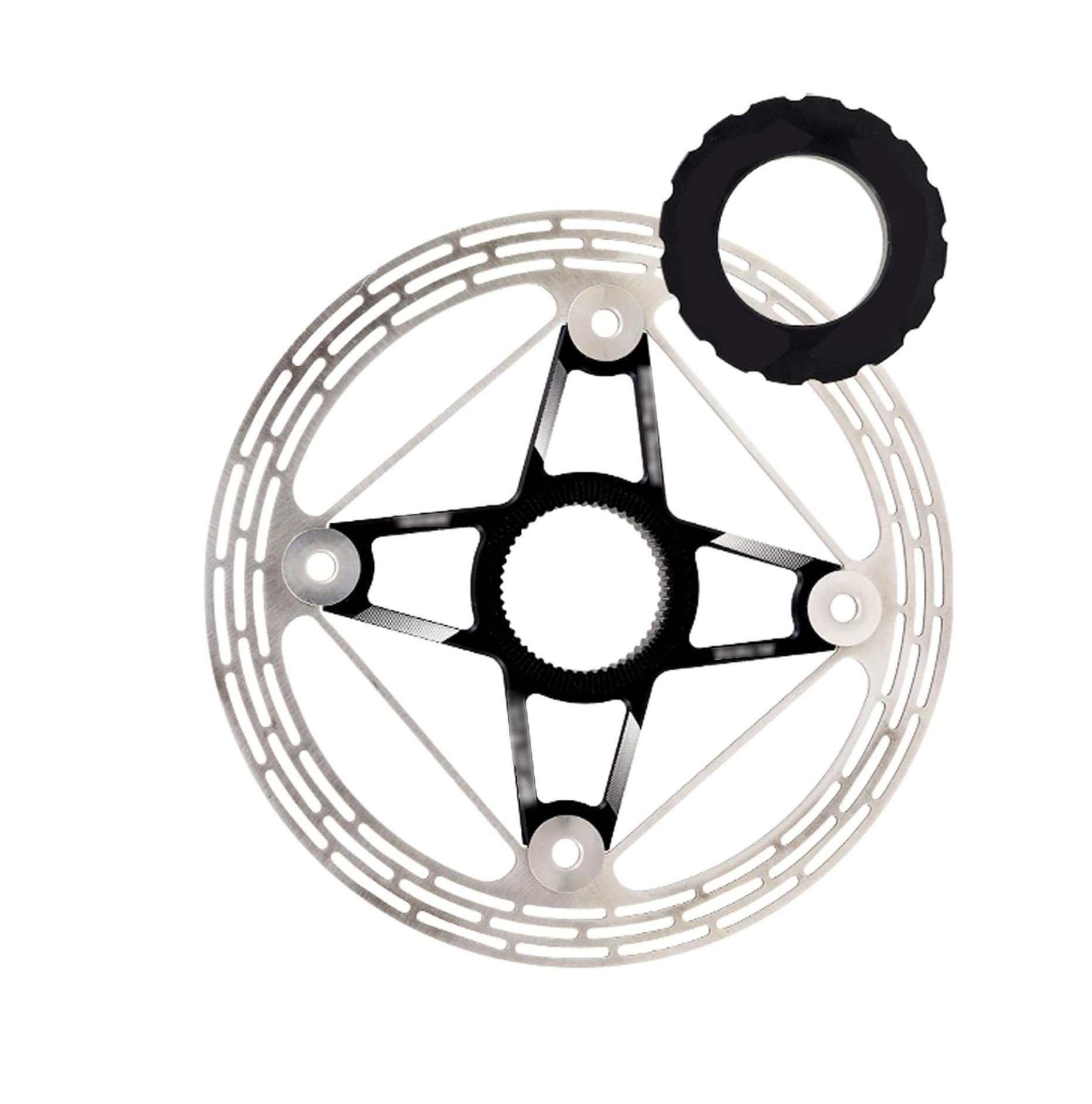Rotore freno a disco for bicicletta in acciaio inossidabile da 160 mm - Disco freno flottante leggero for sistemi Center Lock, 1 pz