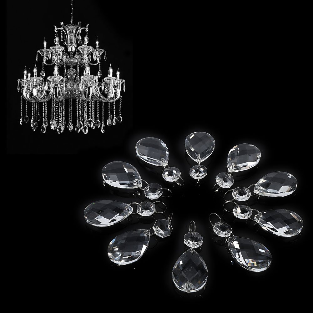 20 Piezas Transparente Atrapasoles Cristal Colgante, Estéticamente Brillo Lagrimas De Cristal Cristales De Lámpara De Araña Lagrimas De Cristales Repuestos Cristals Lamparas para El Hogar Oficina