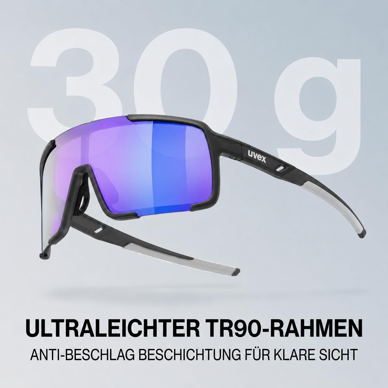 Uvex Cellon - Gafas de sol deportivas para hombre y mujer, ligeras, con lentes de espejo