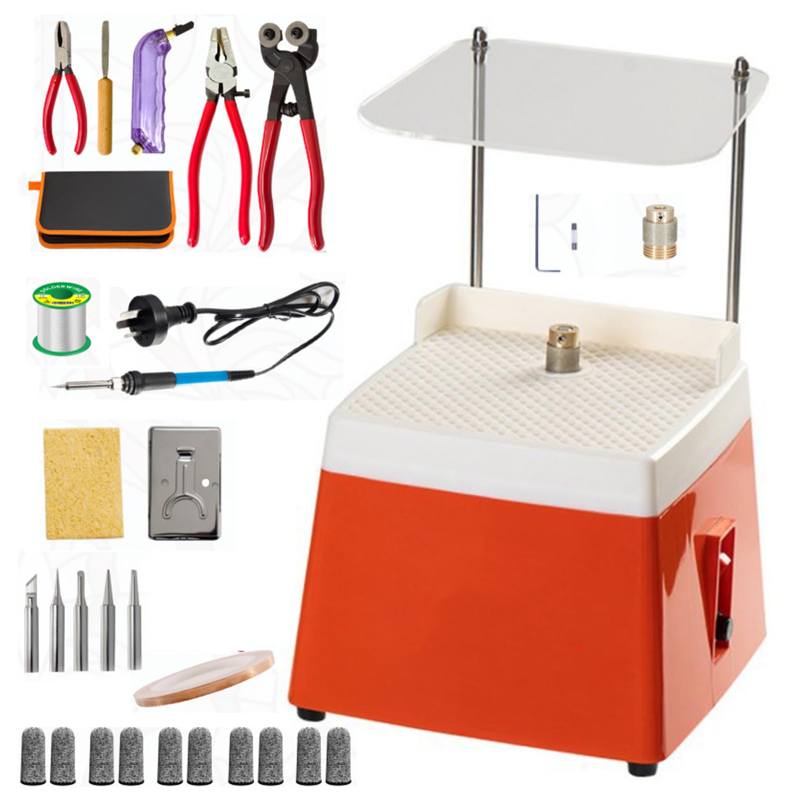 Kit de iniciación de vidrieras y mini amoladora para componentes electrónicos y vidrio