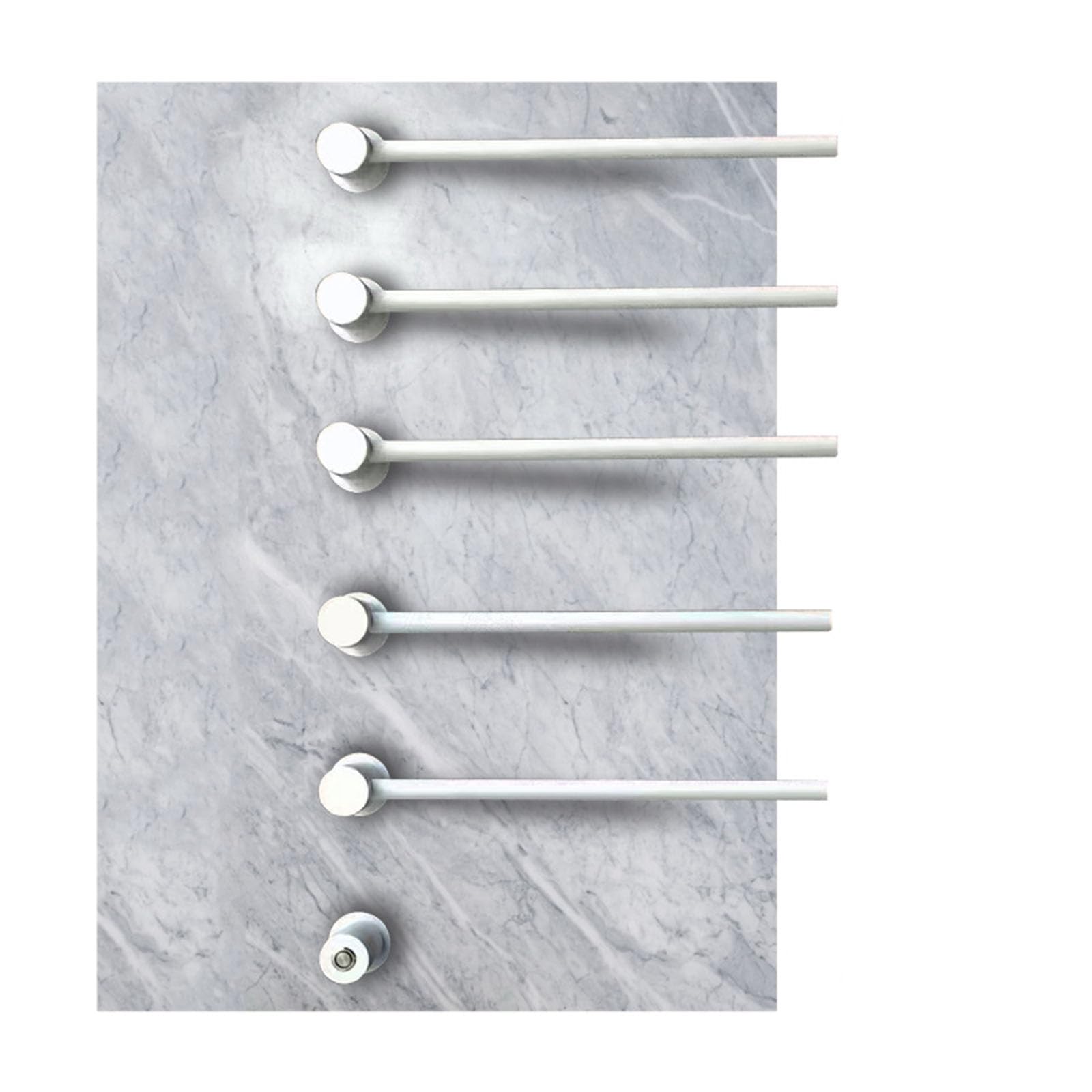 asdchZen Black,05 Rods,Heated Drying Rack Constant Temperature Control,Wall Mounted S For Bathroom,Stainless Steel Heated Towel Rack-Brushed-05 Rods,White-05 rods