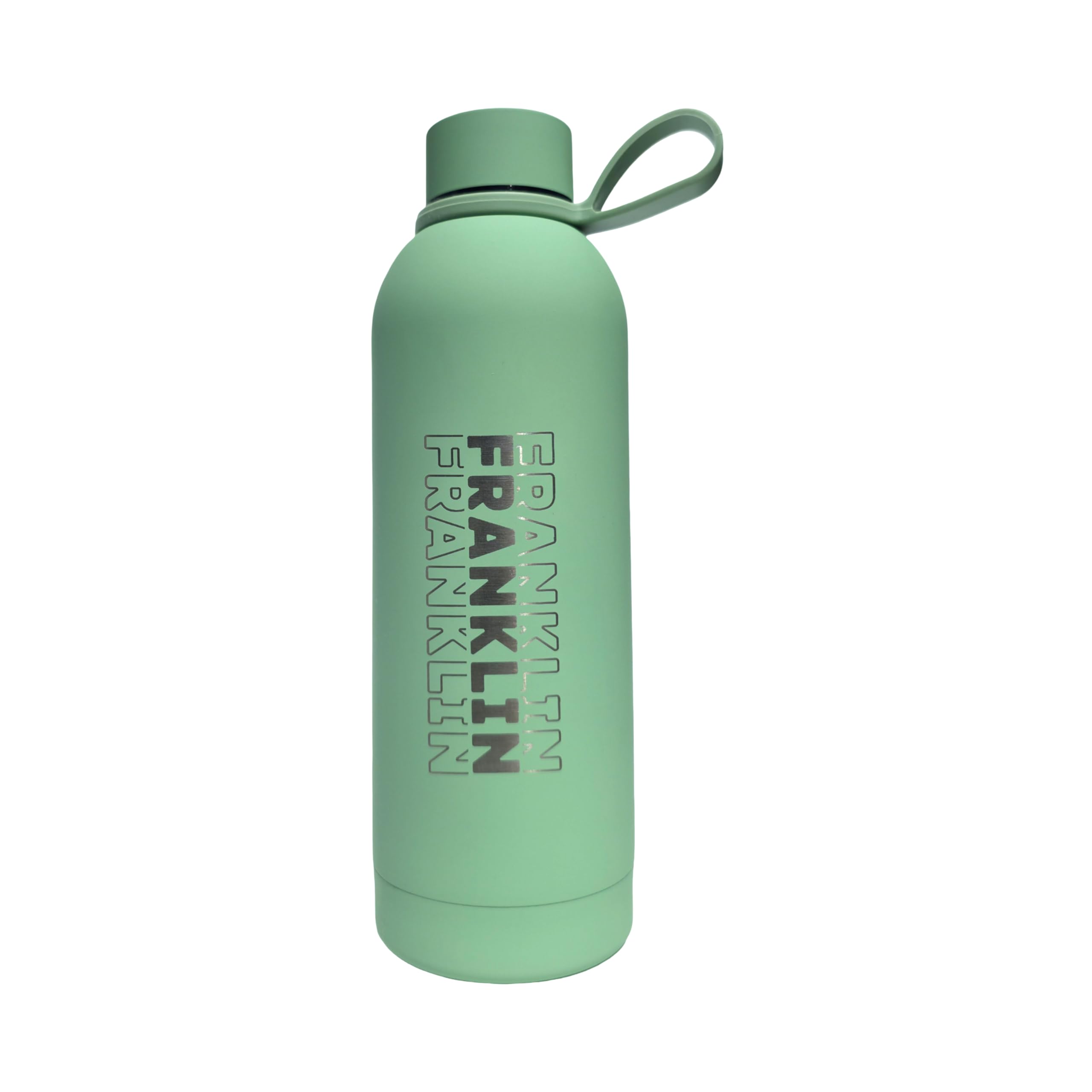 Personalised Insulated Water Bottle – Custom Name Laser Engraved Bottle, Stainless Steel, Gym Bottle, Teacher & Bridesmaid Gift (Sage Green)
