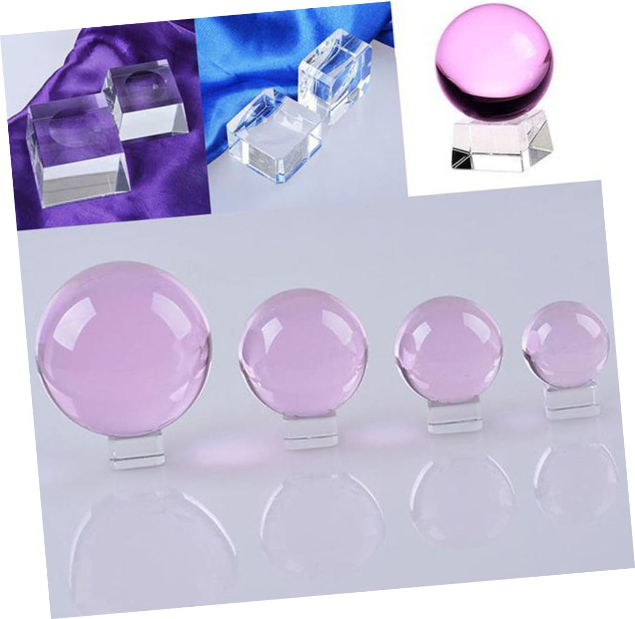 Square Crystal Stand Base for Decoration, 2.5x2.5x1.5cm