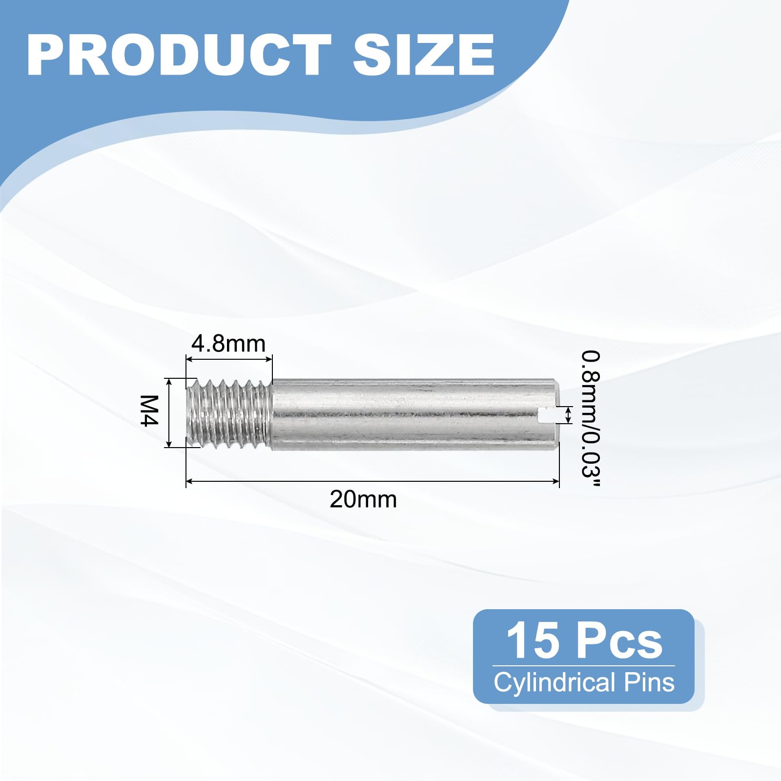 PATIKIL M4 x 20mm Slotted Cylindrical Pin - Image 2