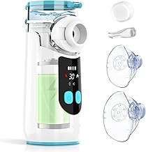 Wholede Inhaler for Adults, Children, Baby, Rechargeable USB C Nebuliser Inhaler with Digital Display, Quiet Portable Inhaler with 2 Masks and Mouthpiece