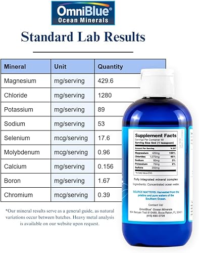 Miniatura 2 de OmniBlue Ocean Minerals  Electrolitos oceánicos 100 naturales cosechados en energía solar  Todos los minerales macro y traza necesarios  No