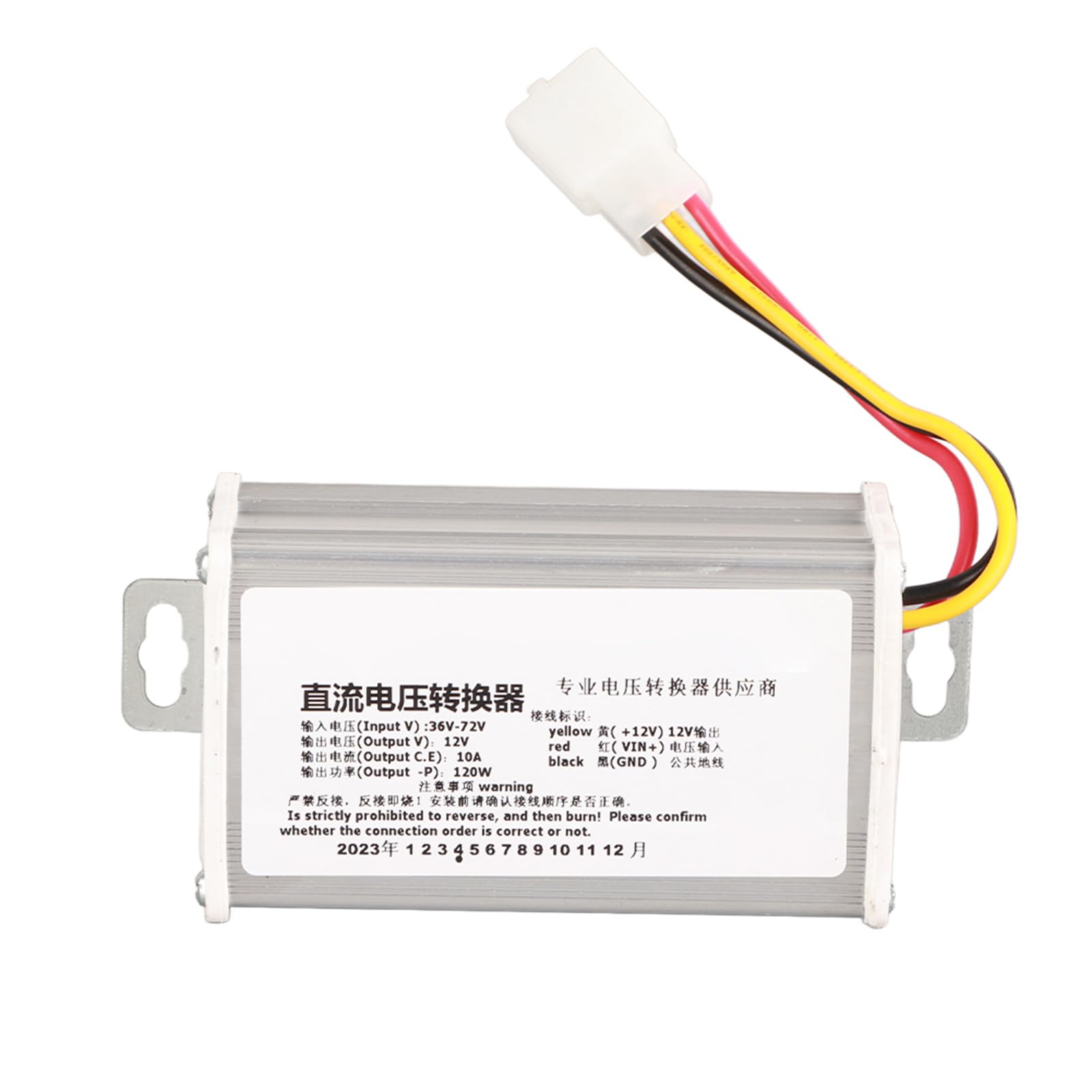 Transformator Skutera Elektrycznego DC 36V-72V na 12V, Transformator Konwertera 10A 120W do Elektroniki Pojazdu Elektrycznego