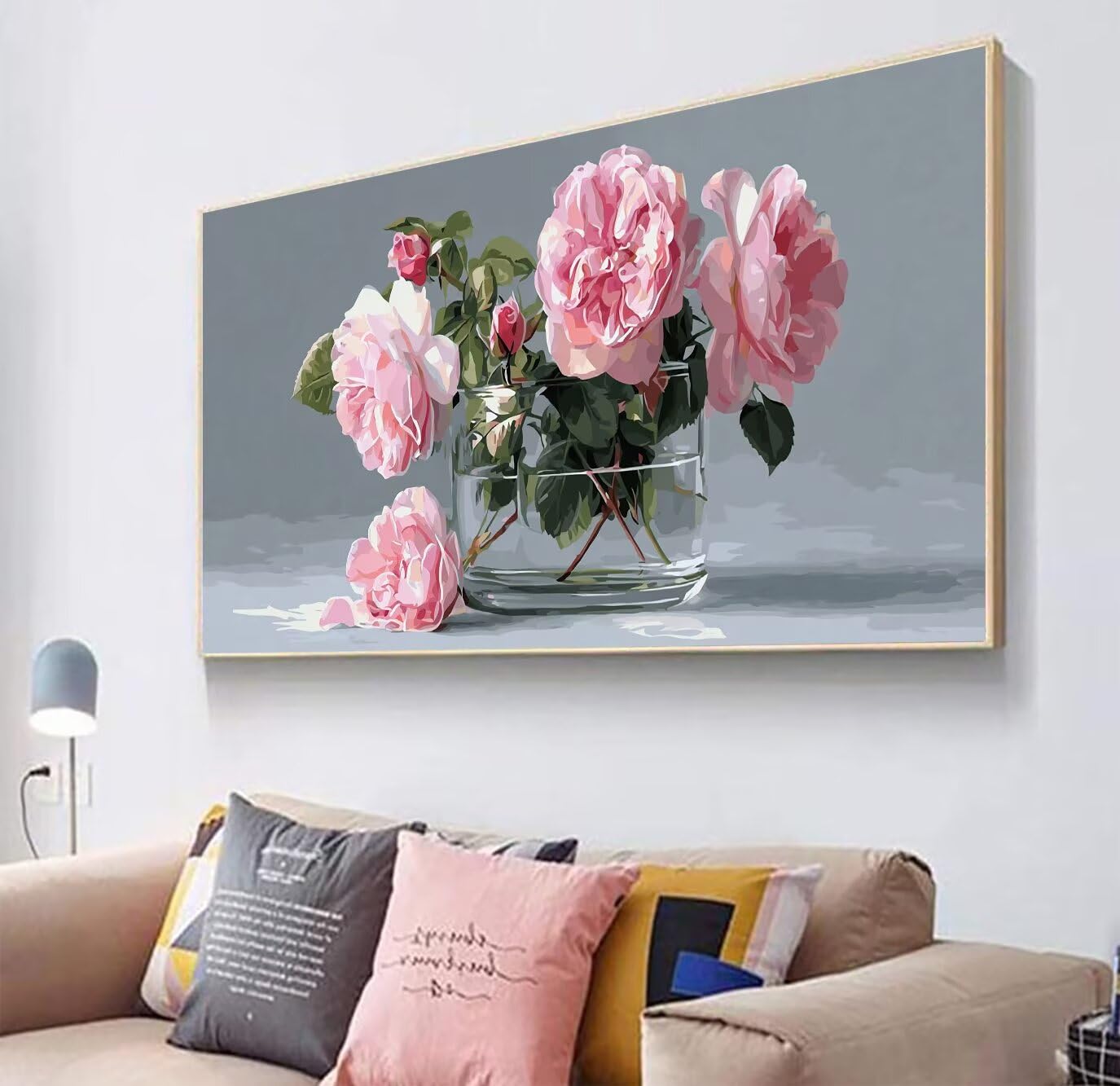 Zestawy do sztuki diamentowej dla dorosłych, kwiaty, duże zestawy do malowania diamentami dla dorosłych, 5D, DIY, różowe zestawy mozaikowe i kamienie szlachetne, cekiny, diamenty, rękodzieło, idealne