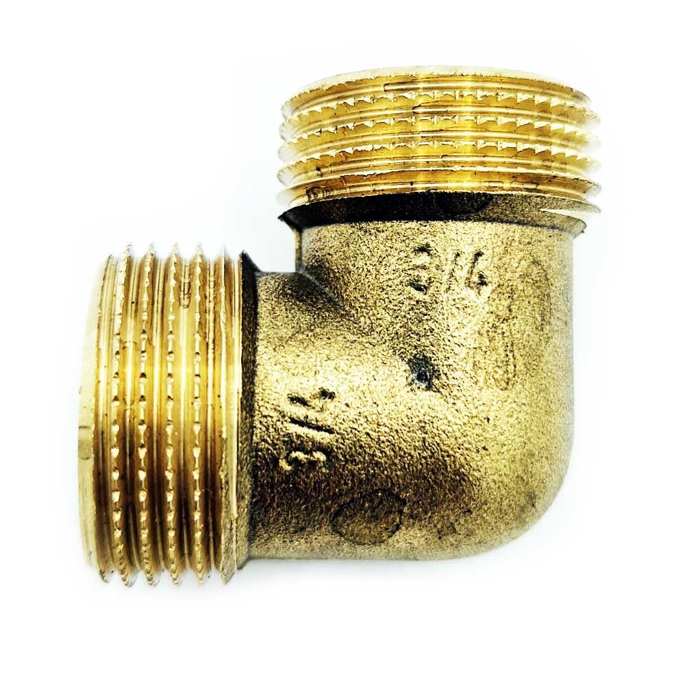 Plumbing4home Men's Gold Brass Water Pipe Elbow Adapter Connector 3/4 Inch Bsp Thread Fittings
